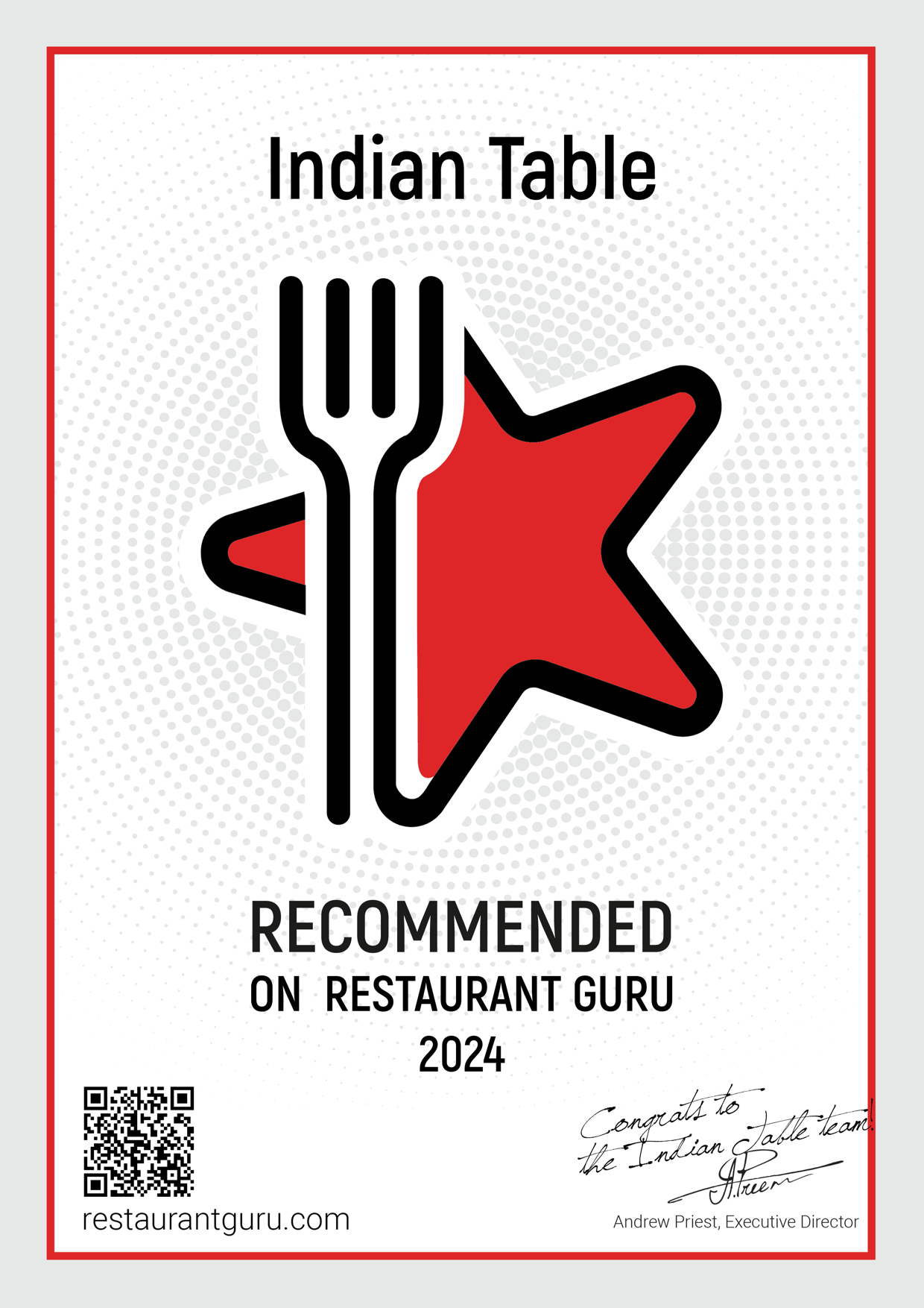 Recommended on Restaurant Guru 2024